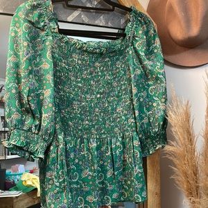Max Studio Green/Blue Blouse